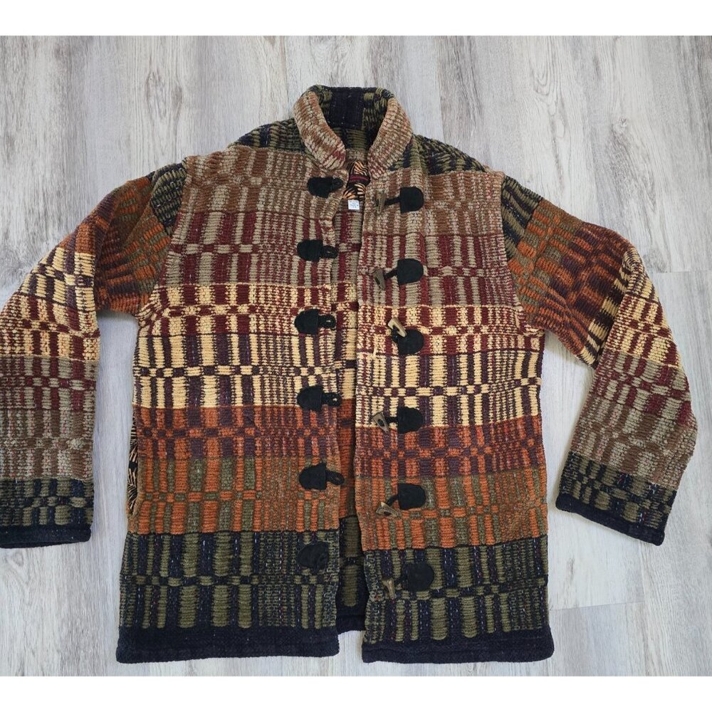 Gretel Underwood Santa Fe Women's Aztec Jacket Handmade USA size L
